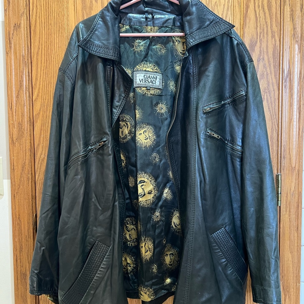 Versace Black Leather Jacket